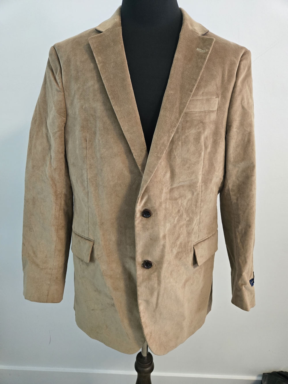 Stafford Men's Tan Corduroy Sport Coat 46R Classic Fit - Picture 5 of 14